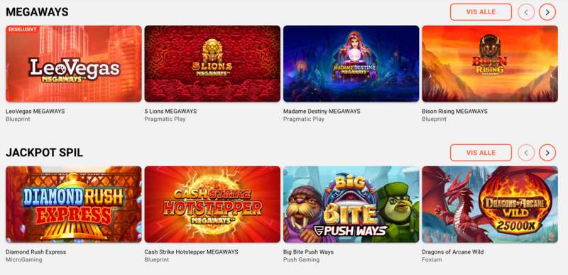 Slots og unikke spil hos casino med kampagner